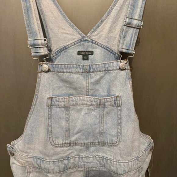Wild fable denim short distressed / frayed overalls - romper - Picture 10 of 16